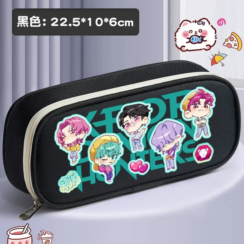 K-pop Demon Hunters Cartoon Fashion Creative Large Capacity Oxford Cloth Three-Layer Student Pencil Case for Boys and Girls K-pop Demon Hunters Cartoon Fashion Creative Large Capacity Oxford Cloth Three-Layer Student Pencil Case for Boys and Girls