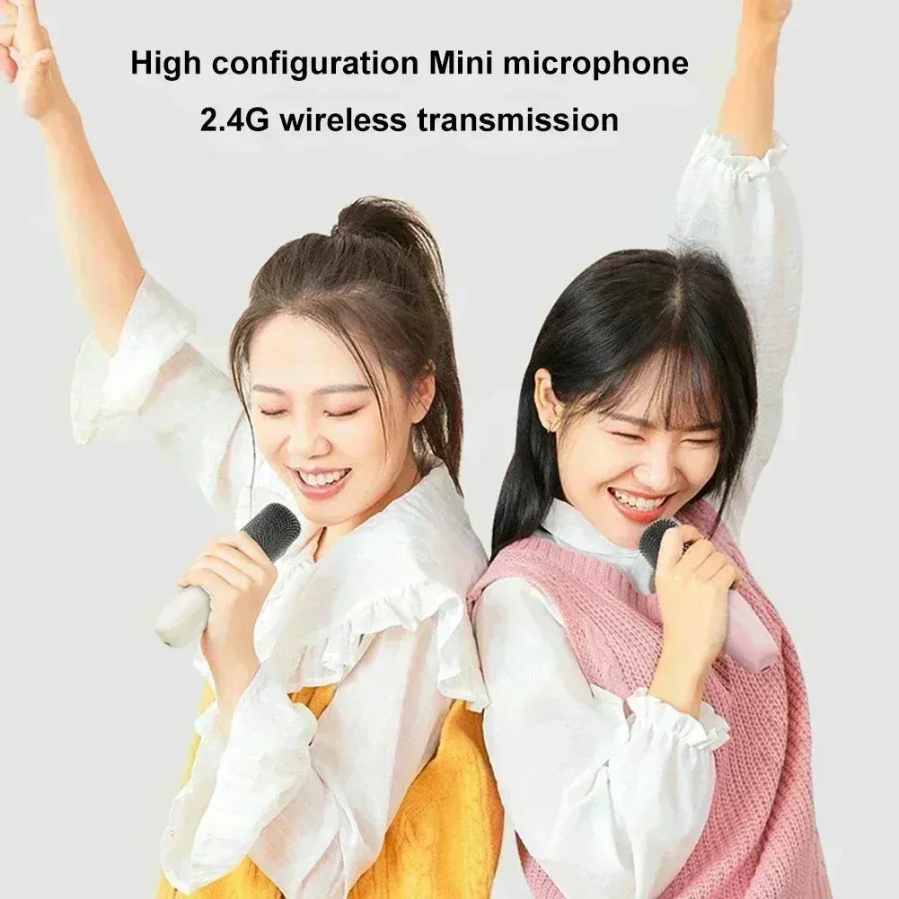 K12 Portable Karaoke Machine Bluetooth 5.1 RGB Wireless Mic | Wahooly K12 Portable Karaoke Machine — Bluetooth 5.1, RGB Lights, KTV Sound & Wireless Microphone