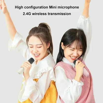 K12 Portable Karaoke Machine Bluetooth 5.1 RGB Wireless Mic | Wahooly K12 Portable Karaoke Machine — Bluetooth 5.1, RGB Lights, KTV Sound & Wireless Microphone