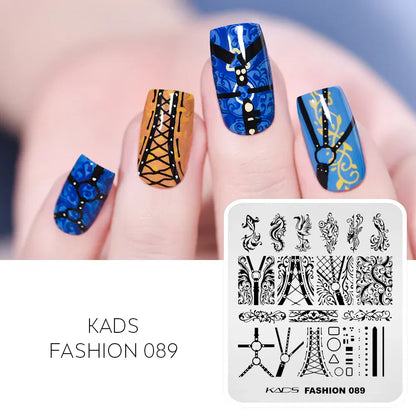 KADS Nail Stamping Plates Flower Valentine's Day Design Winter Fashion Nature Left Maple Animal Patter Stamp Template Stencil KADS Nail Stamping Plates Flower Valentine's Day Design Winter Fashion Nature Left Maple Animal Patter Stamp Template Stencil