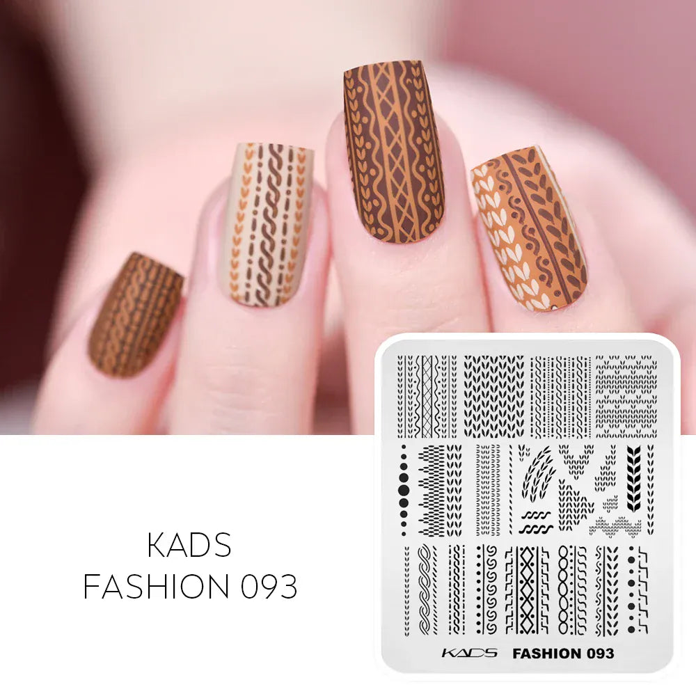 KADS Nail Stamping Plates Flower Valentine's Day Design Winter Fashion Nature Left Maple Animal Patter Stamp Template Stencil KADS Nail Stamping Plates Flower Valentine's Day Design Winter Fashion Nature Left Maple Animal Patter Stamp Template Stencil