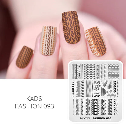 KADS Nail Stamping Plates Flower Valentine's Day Design Winter Fashion Nature Left Maple Animal Patter Stamp Template Stencil KADS Nail Stamping Plates Flower Valentine's Day Design Winter Fashion Nature Left Maple Animal Patter Stamp Template Stencil