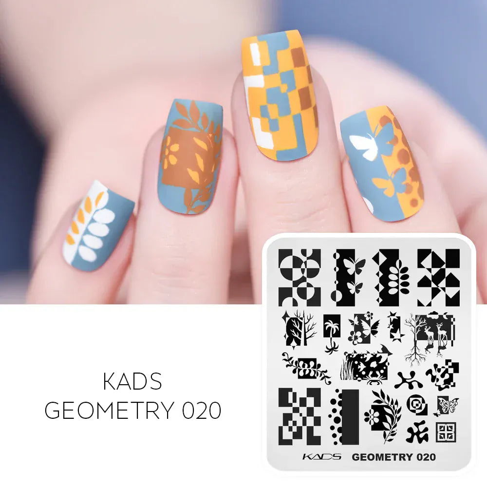 KADS Nail Stamping Plates Flower Valentine's Day Design Winter Fashion Nature Left Maple Animal Patter Stamp Template Stencil KADS Nail Stamping Plates Flower Valentine's Day Design Winter Fashion Nature Left Maple Animal Patter Stamp Template Stencil