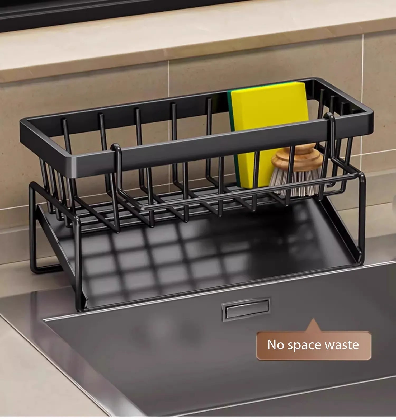 Kitchen Spice Storage Shelf with Drainage Rack Kitchen Spice Storage Shelf with Drainage Rack