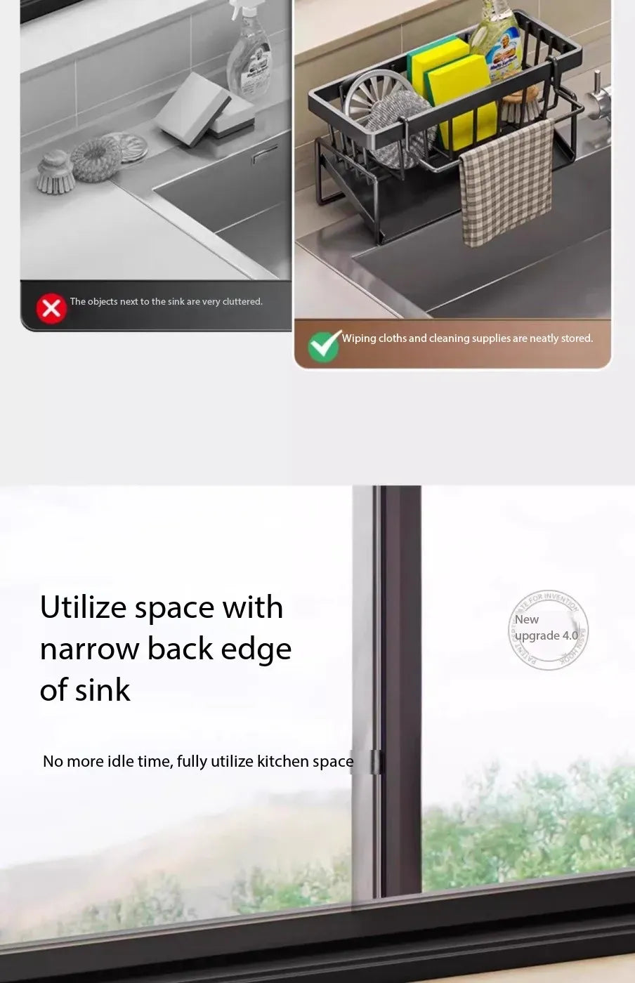 Kitchen Spice Storage Shelf with Drainage Rack Kitchen Spice Storage Shelf with Drainage Rack