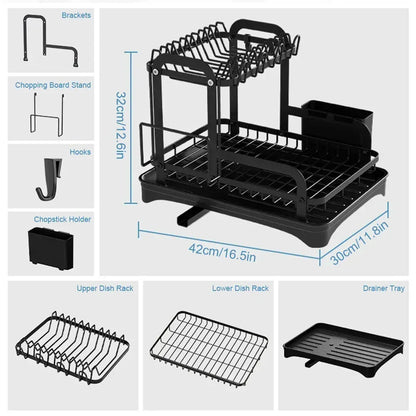Kitchen Storage Rack Compact Multi-Function Dish Drainer Kitchen Storage Rack Compact Multi-Function Dish Drainer