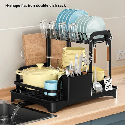 Kitchen Storage Rack Compact Multi-Function Dish Drainer Kitchen Storage Rack Compact Multi-Function Dish Drainer