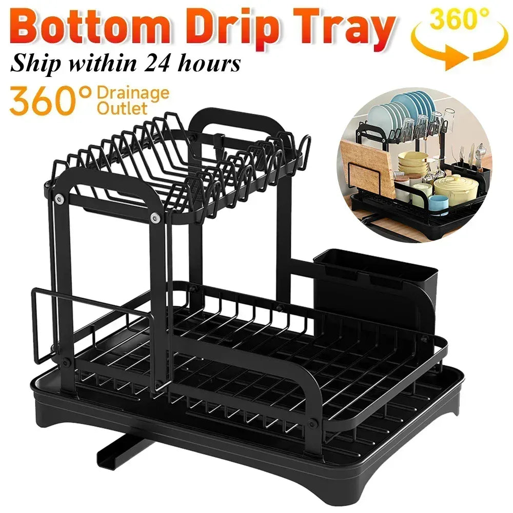 Kitchen Storage Rack Compact Multi-Function Dish Drainer Kitchen Storage Rack Compact Multi-Function Dish Drainer