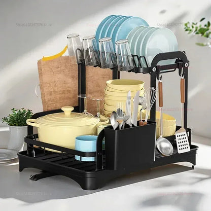 Kitchen Storage Rack Compact Multi-Function Dish Drainer Kitchen Storage Rack Compact Multi-Function Dish Drainer