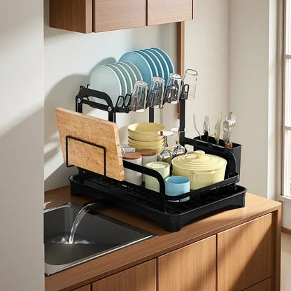 Kitchen Storage Rack Compact Multi-Function Dish Drainer Kitchen Storage Rack Compact Multi-Function Dish Drainer