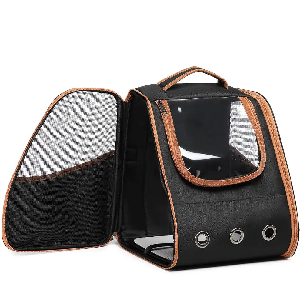 Kono Foldable Pet Backpack for Cats & Dogs | Breathable, Steel Frame Travel Carrier — Wahooly Kono Foldable Pet Backpack for Cats & Dogs | Breathable Mesh, 3mm Steel Frame, Side & Top Access | Travel Carrier