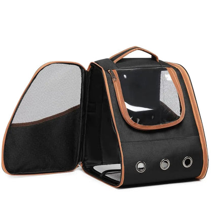 Kono Foldable Pet Backpack for Cats & Dogs | Breathable, Steel Frame Travel Carrier — Wahooly Kono Foldable Pet Backpack for Cats & Dogs | Breathable Mesh, 3mm Steel Frame, Side & Top Access | Travel Carrier