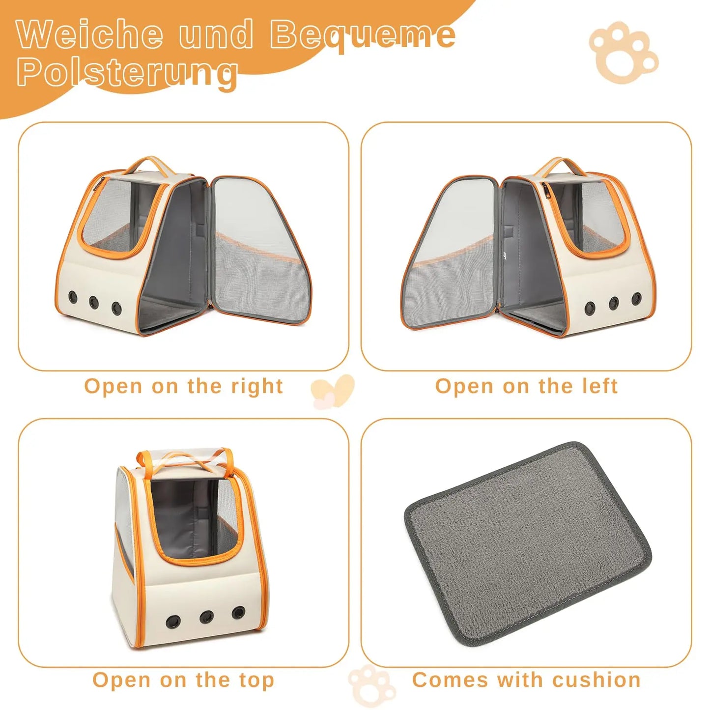 Kono Foldable Pet Backpack for Cats & Dogs | Breathable, Steel Frame Travel Carrier — Wahooly Kono Foldable Pet Backpack for Cats & Dogs | Breathable Mesh, 3mm Steel Frame, Side & Top Access | Travel Carrier