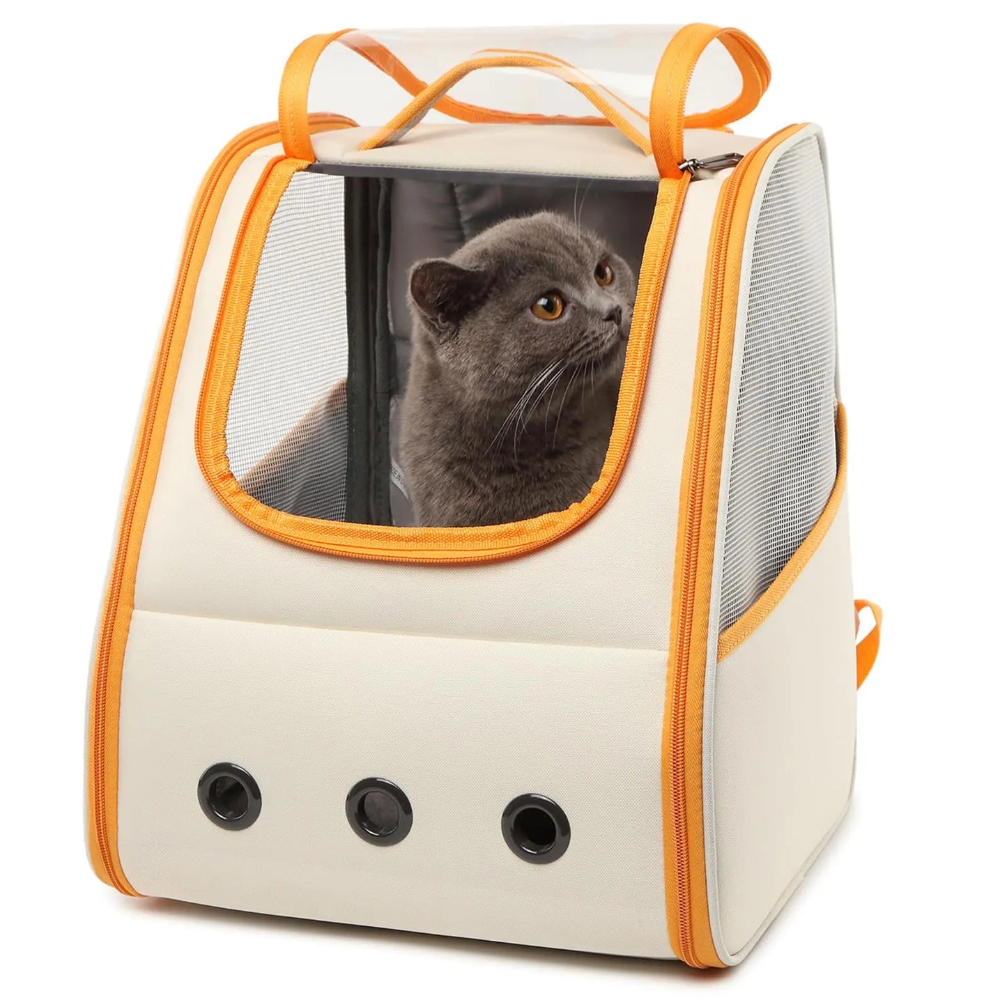 Kono Foldable Pet Backpack for Cats & Dogs | Breathable, Steel Frame Travel Carrier — Wahooly Kono Foldable Pet Backpack for Cats & Dogs | Breathable Mesh, 3mm Steel Frame, Side & Top Access | Travel Carrier