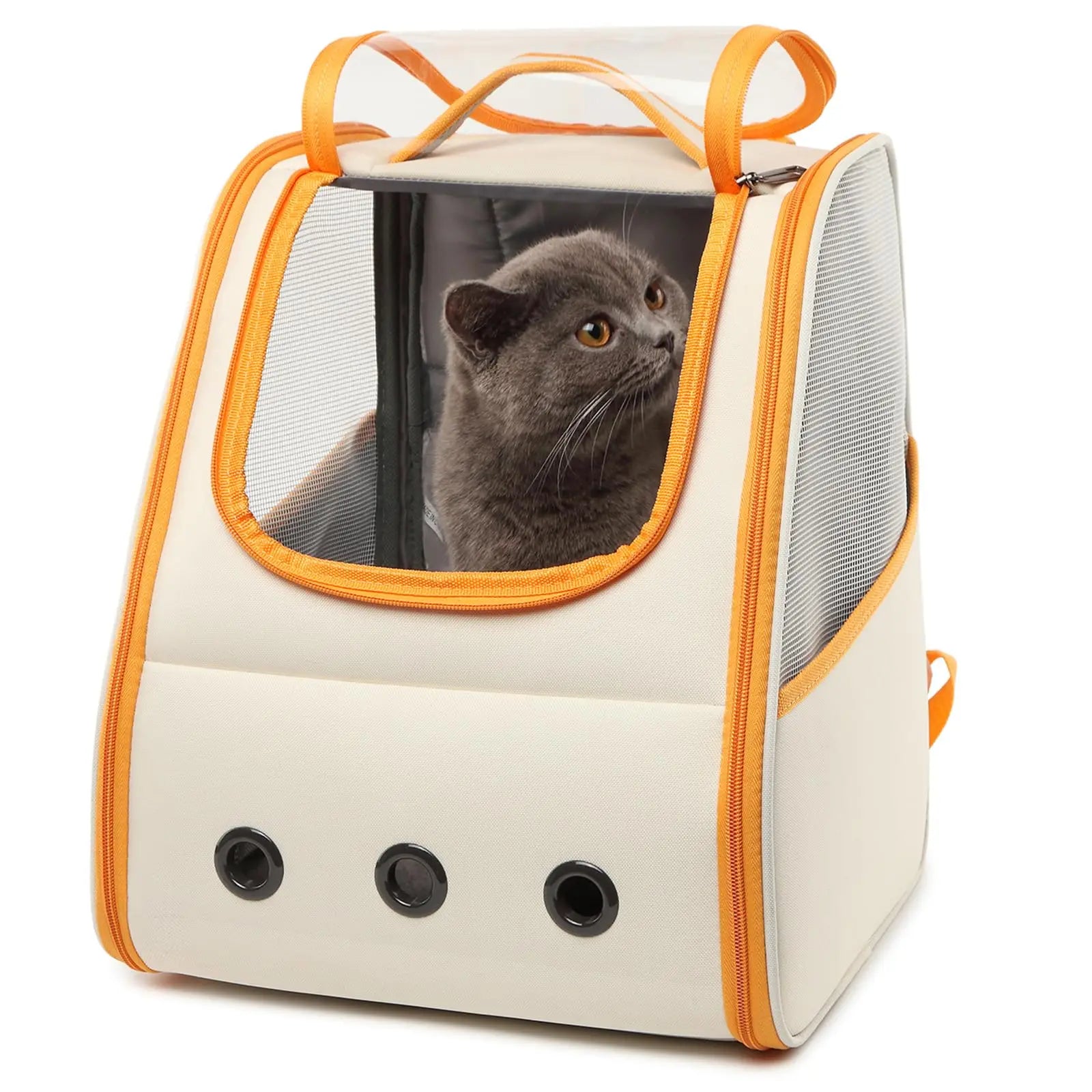 Kono Foldable Pet Backpack for Cats & Dogs | Breathable, Steel Frame Travel Carrier — Wahooly Kono Foldable Pet Backpack for Cats & Dogs | Breathable Mesh, 3mm Steel Frame, Side & Top Access | Travel Carrier