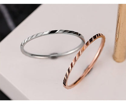 Korean Style Diamond Stainless Steel Ring – Unisex Geometric Band | Silver, Rose Gold & Gold Korean Style Diamond Stainless Steel Ring – Unisex Geometric Band