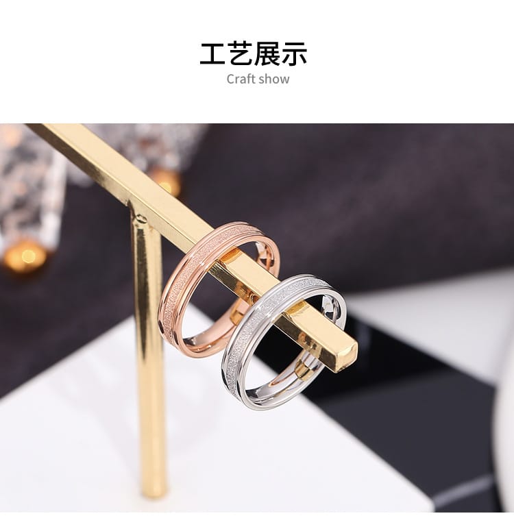 Korean Style Diamond Stainless Steel Ring – Unisex Geometric Band | Silver, Rose Gold & Gold Korean Style Diamond Stainless Steel Ring – Unisex Geometric Band