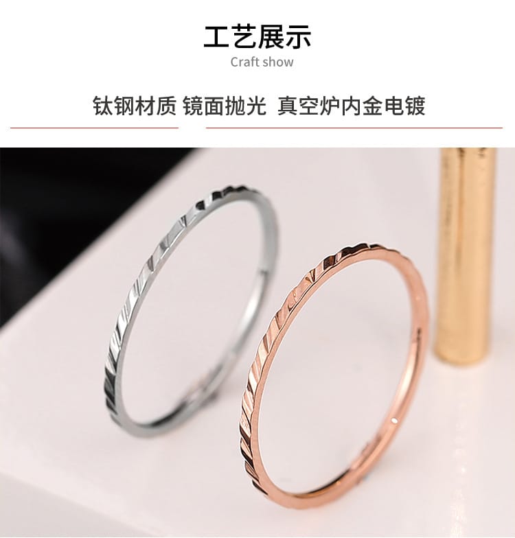 Korean Style Diamond Stainless Steel Ring – Unisex Geometric Band | Silver, Rose Gold & Gold Korean Style Diamond Stainless Steel Ring – Unisex Geometric Band
