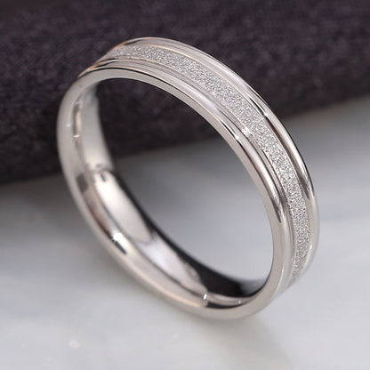 Korean Style Diamond Stainless Steel Ring – Unisex Geometric Band | Silver, Rose Gold & Gold Korean Style Diamond Stainless Steel Ring – Unisex Geometric Band