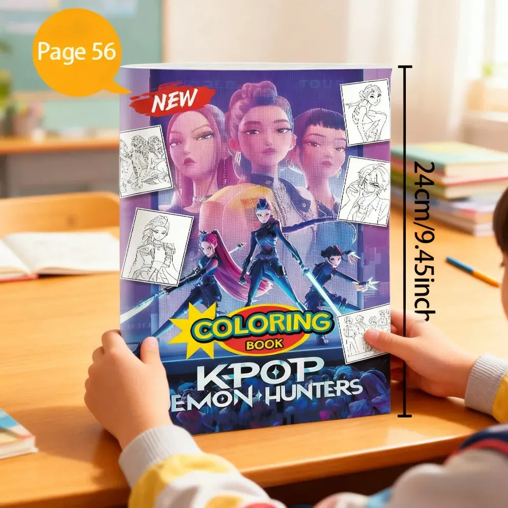 KPop Demon Hunter Cute Cartoon Tracking Coloring Books Kids Painting Sketch Stationery Book Creative   Anime hobby festival gift KPop Demon Hunter Cute Cartoon Tracking Coloring Books Kids Painting Sketch Stationery Book Creative   Anime hobby festival gift
