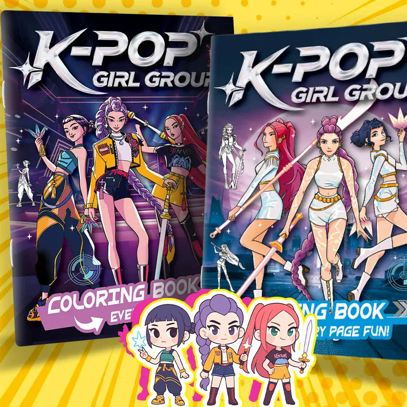 KPop Demon Hunter Cute Cartoon Tracking Coloring Books Kids Painting Sketch Stationery Book Creative   Anime hobby festival gift KPop Demon Hunter Cute Cartoon Tracking Coloring Books Kids Painting Sketch Stationery Book Creative   Anime hobby festival gift