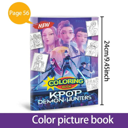KPop Demon Hunter Cute Cartoon Tracking Coloring Books Kids Painting Sketch Stationery Book Creative   Anime hobby festival gift KPop Demon Hunter Cute Cartoon Tracking Coloring Books Kids Painting Sketch Stationery Book Creative   Anime hobby festival gift