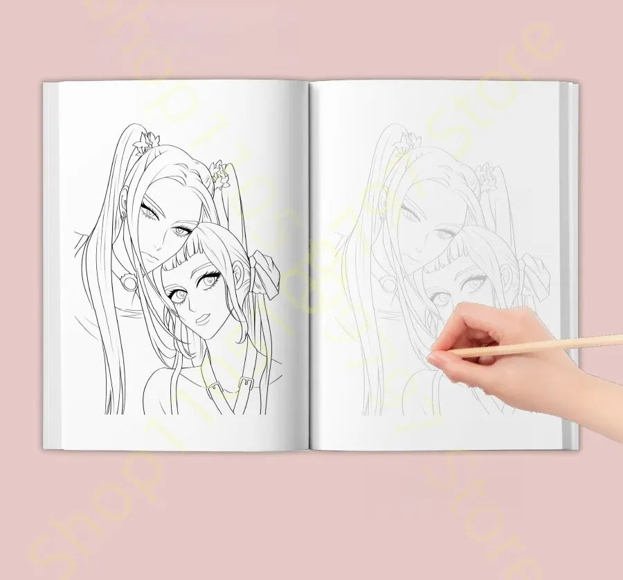 KPop Demon Hunter Cute Cartoon Tracking Coloring Books Kids Painting Sketch Stationery Book Creative   Anime hobby festival gift KPop Demon Hunter Cute Cartoon Tracking Coloring Books Kids Painting Sketch Stationery Book Creative   Anime hobby festival gift