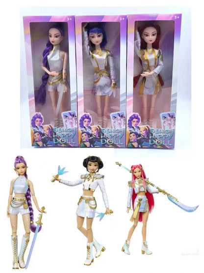 Kpop Demon Hunters 30cm Action Doll Toy Set Rumi Mila Zoe Girls DIY Plastic Children's Birthday Gift Halloween Theme&## Kpop Demon Hunters 30cm Action Doll Toy Set Rumi Mila Zoe Girls DIY Plastic Children's Birthday Gift Halloween Theme&##