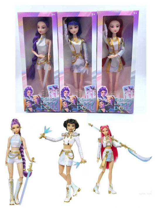 Kpop Demon Hunters 30cm Action Doll Toy Set Rumi Mila Zoe Girls DIY Plastic Children's Birthday Gift Halloween Theme&## Kpop Demon Hunters 30cm Action Doll Toy Set Rumi Mila Zoe Girls DIY Plastic Children's Birthday Gift Halloween Theme&##