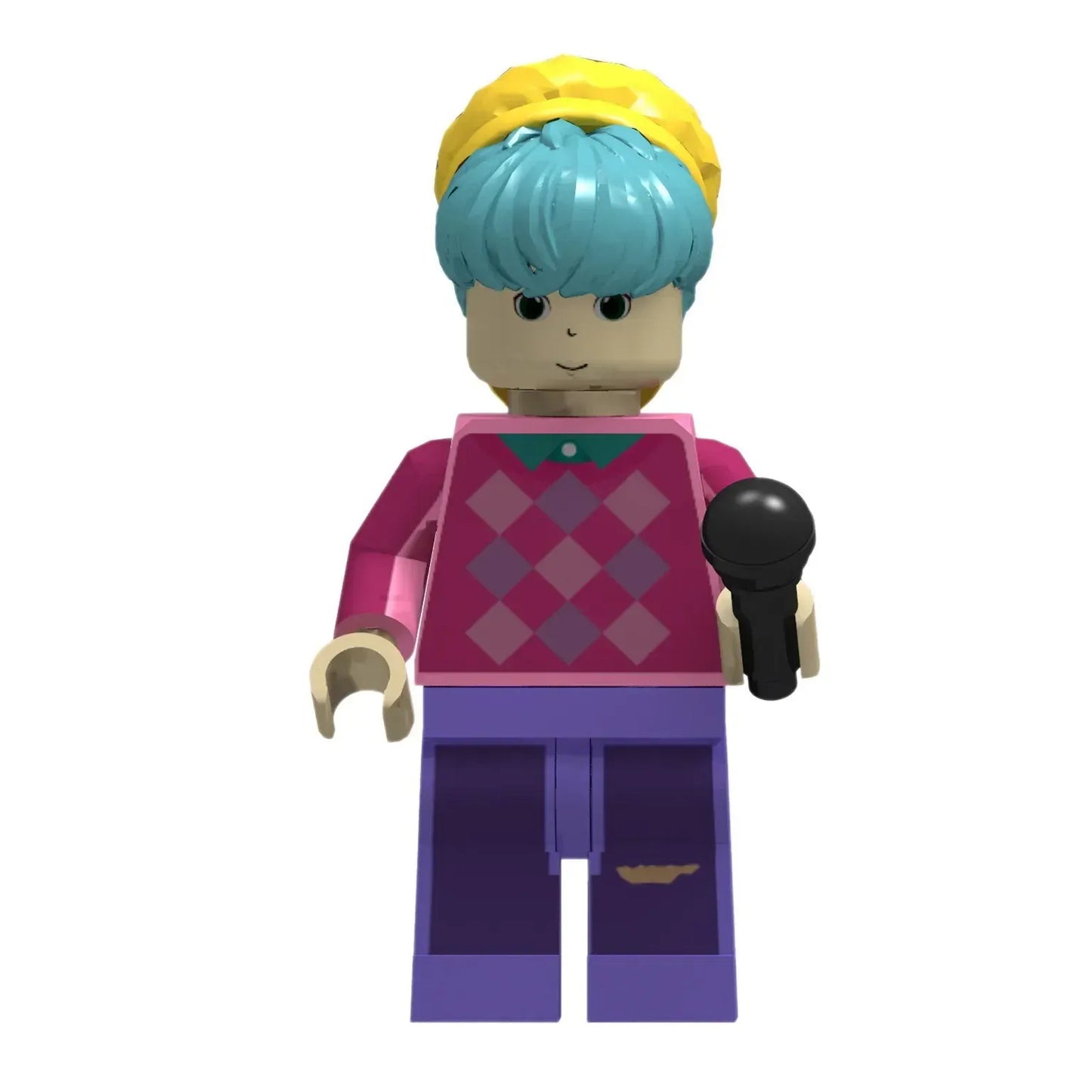 KPop Demon Hunters, a group of demon hunters, build blocks with Lumi and assemble toy building blocks with dolls KPop Demon Hunters, a group of demon hunters, build blocks with Lumi and assemble toy building blocks with dolls