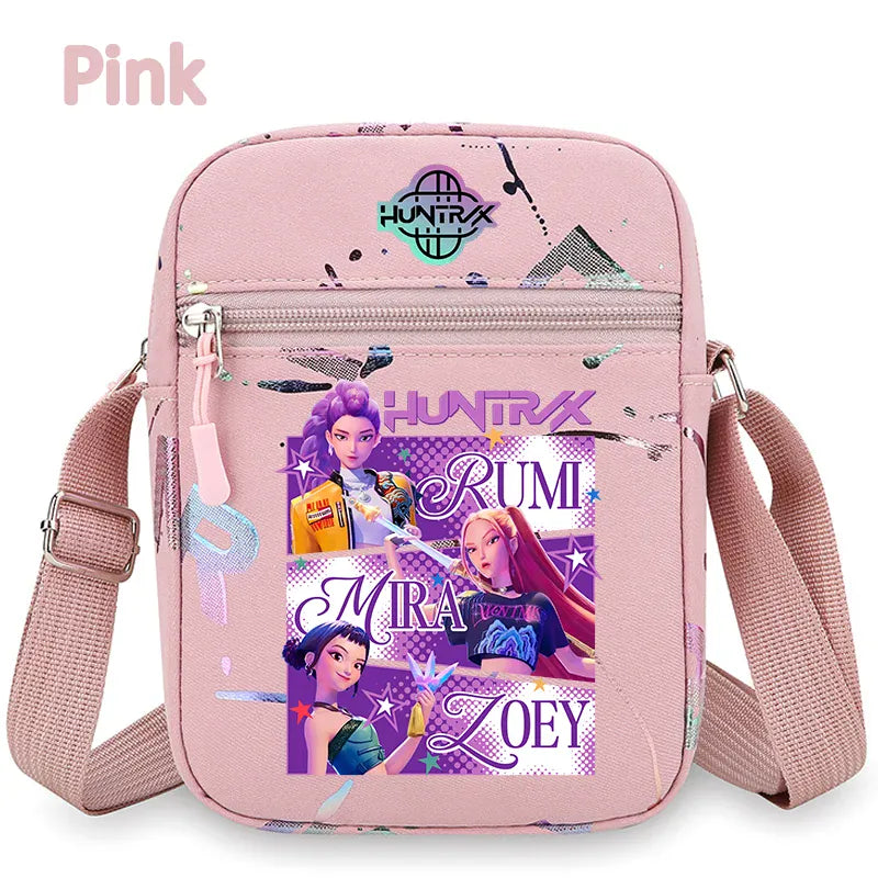 kpop Demon Hunters crossbody phone bag HUNTRX single shoulder pouch k-pop Rumi Huntrix coin wallet purse k pop Warriors Handbag kpop Demon Hunters crossbody phone bag HUNTRX single shoulder pouch k-pop Rumi Huntrix coin wallet purse k pop Warriors Handbag