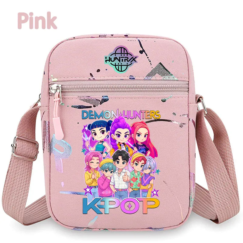 kpop Demon Hunters crossbody phone bag HUNTRX single shoulder pouch k-pop Rumi Huntrix coin wallet purse k pop Warriors Handbag kpop Demon Hunters crossbody phone bag HUNTRX single shoulder pouch k-pop Rumi Huntrix coin wallet purse k pop Warriors Handbag