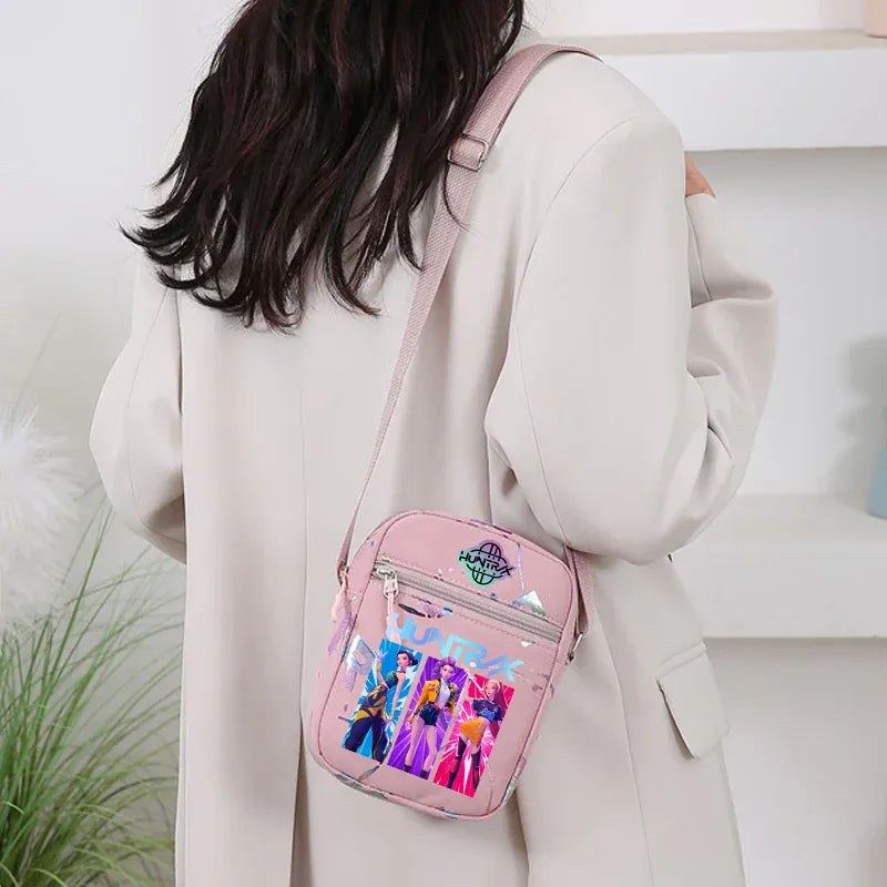 kpop Demon Hunters crossbody phone bag HUNTRX single shoulder pouch k-pop Rumi Huntrix coin wallet purse k pop Warriors Handbag kpop Demon Hunters crossbody phone bag HUNTRX single shoulder pouch k-pop Rumi Huntrix coin wallet purse k pop Warriors Handbag