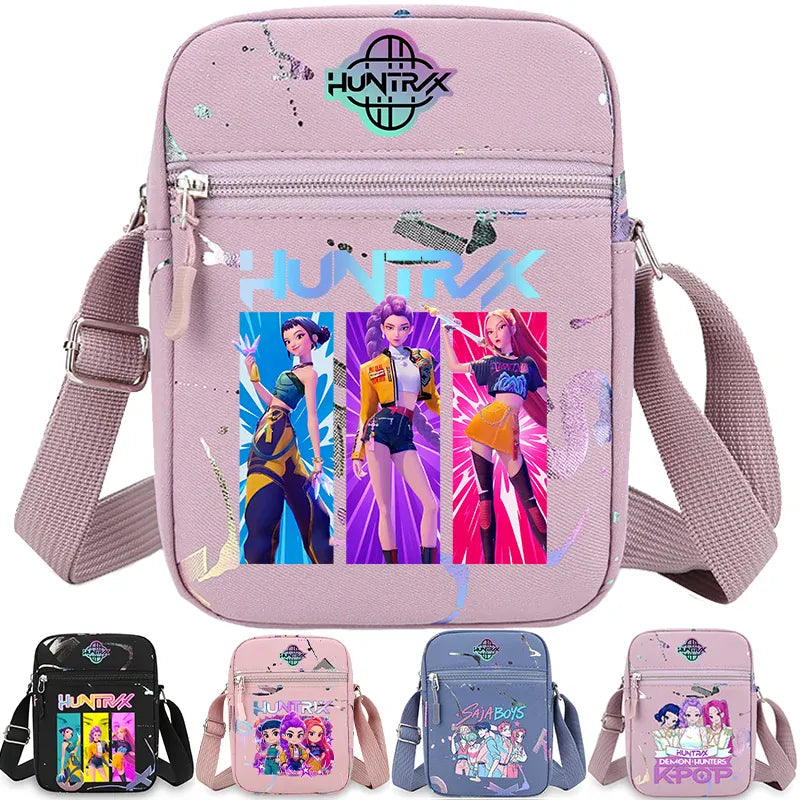 kpop Demon Hunters crossbody phone bag HUNTRX single shoulder pouch k-pop Rumi Huntrix coin wallet purse k pop Warriors Handbag kpop Demon Hunters crossbody phone bag HUNTRX single shoulder pouch k-pop Rumi Huntrix coin wallet purse k pop Warriors Handbag