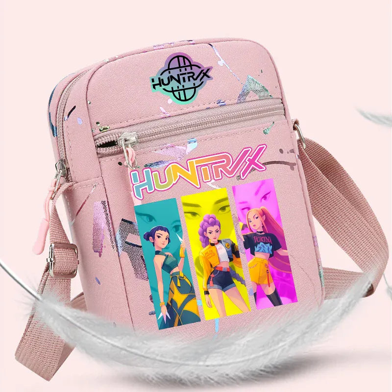 kpop Demon Hunters crossbody phone bag HUNTRX single shoulder pouch k-pop Rumi Huntrix coin wallet purse k pop Warriors Handbag kpop Demon Hunters crossbody phone bag HUNTRX single shoulder pouch k-pop Rumi Huntrix coin wallet purse k pop Warriors Handbag
