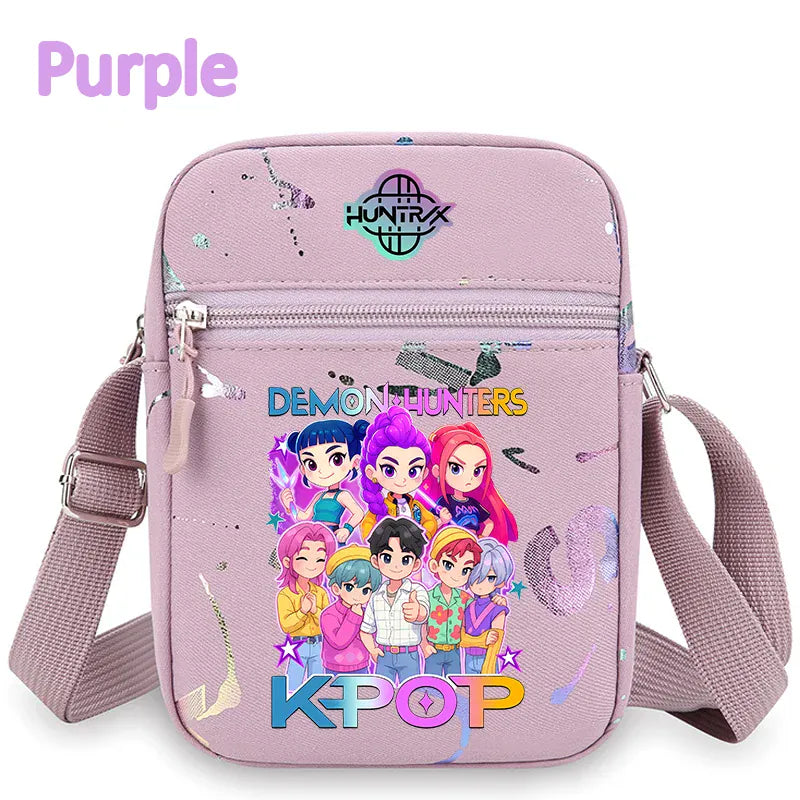 kpop Demon Hunters crossbody phone bag HUNTRX single shoulder pouch k-pop Rumi Huntrix coin wallet purse k pop Warriors Handbag kpop Demon Hunters crossbody phone bag HUNTRX single shoulder pouch k-pop Rumi Huntrix coin wallet purse k pop Warriors Handbag