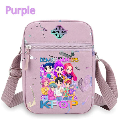 kpop Demon Hunters crossbody phone bag HUNTRX single shoulder pouch k-pop Rumi Huntrix coin wallet purse k pop Warriors Handbag kpop Demon Hunters crossbody phone bag HUNTRX single shoulder pouch k-pop Rumi Huntrix coin wallet purse k pop Warriors Handbag