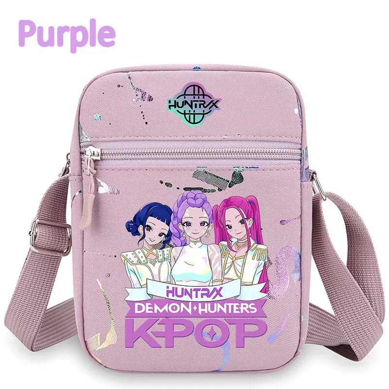 kpop Demon Hunters crossbody phone bag HUNTRX single shoulder pouch k-pop Rumi Huntrix coin wallet purse k pop Warriors Handbag kpop Demon Hunters crossbody phone bag HUNTRX single shoulder pouch k-pop Rumi Huntrix coin wallet purse k pop Warriors Handbag