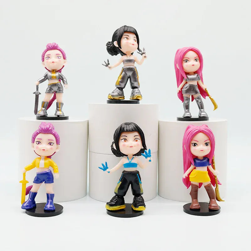 Kpop Demon Hunters pop idol figurines game merchandise trendy toys blind boxes display pieces and models Kpop Demon Hunters pop idol figurines game merchandise trendy toys blind boxes display pieces and models