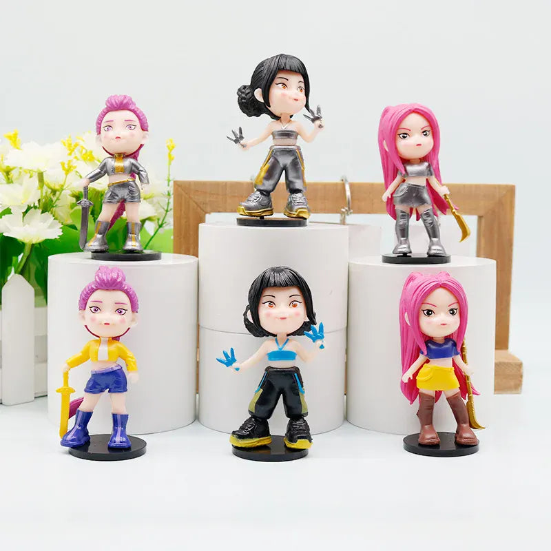 Kpop Demon Hunters pop idol figurines game merchandise trendy toys blind boxes display pieces and models Kpop Demon Hunters pop idol figurines game merchandise trendy toys blind boxes display pieces and models