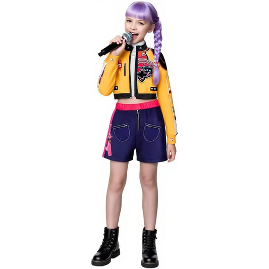 Kpop Rumi Zoey Mira Party Cosplay Costume Kids Demon Hunters Teenagers  Stage Outfit Pop Singers Dress Up for 4-14 Years Kpop Rumi Zoey Mira Party Cosplay Costume Kids Demon Hunters Teenagers  Stage Outfit Pop Singers Dress Up for 4-14 Years