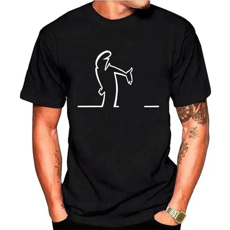La Linea Funny Graphic T-Shirt Premium Cotton Casual Tee for Men | Wahooly La Linea Funny Graphic T-Shirt – Premium Cotton Casual Tee for Men, Classic Cartoon Character