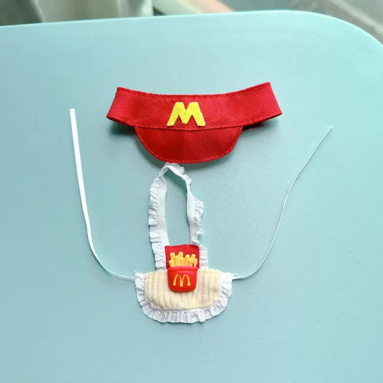 Labubu 17cm Clothes Outfit Accessories For Labubu Dolls Clothing Kids Gift French Fries Apron And M Hat Work Uniforms FF15G Labubu 17cm Clothes Outfit Accessories For Labubu Dolls Clothing Kids Gift French Fries Apron And M Hat Work Uniforms FF15G