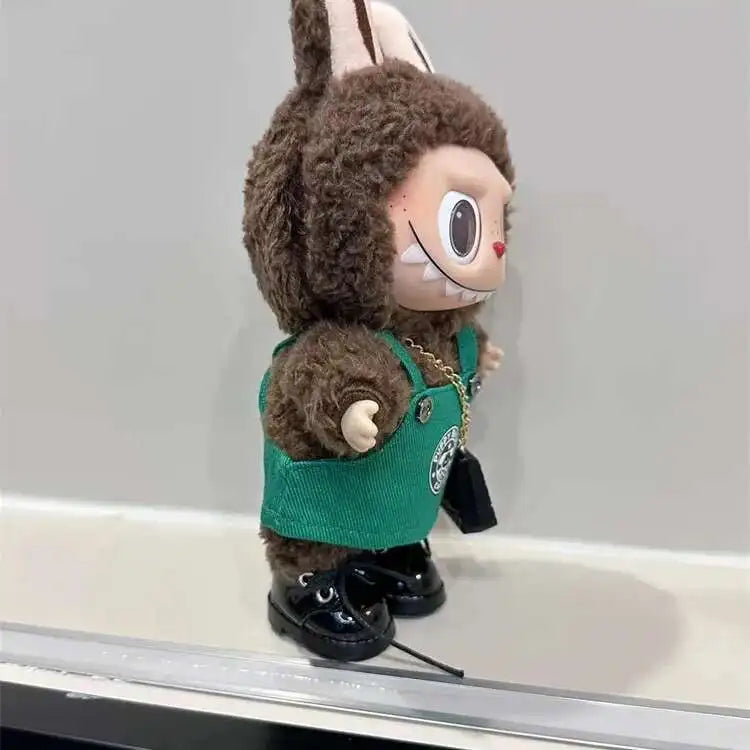 Labubu 17cm Doll's Clothes The Monsters Outfit Accessories Clothing Cartoon Green Coffee Dress Shoes Labubu 17cm Doll's Clothes The Monsters Outfit Accessories Clothing Cartoon Green Coffee Dress Shoes