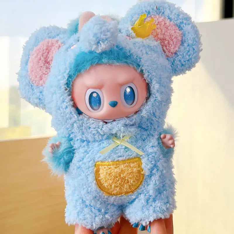 Labubu 17cm Sitting Party Vinyl Dolls Cloth Body Suit Toy Third Generation Pull String Puppet Animal Onesie Replacement Costume Labubu 17cm Sitting Party Vinyl Dolls Cloth Body Suit Toy Third Generation Pull String Puppet Animal Onesie Replacement Costume