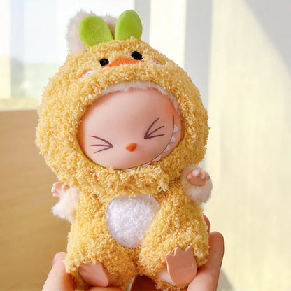 Labubu 17cm Sitting Party Vinyl Dolls Cloth Body Suit Toy Third Generation Pull String Puppet Animal Onesie Replacement Costume Labubu 17cm Sitting Party Vinyl Dolls Cloth Body Suit Toy Third Generation Pull String Puppet Animal Onesie Replacement Costume