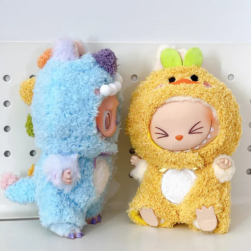 Labubu 17cm Sitting Party Vinyl Dolls Cloth Body Suit Toy Third Generation Pull String Puppet Animal Onesie Replacement Costume Labubu 17cm Sitting Party Vinyl Dolls Cloth Body Suit Toy Third Generation Pull String Puppet Animal Onesie Replacement Costume