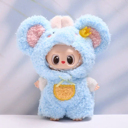 Labubu 17cm Sitting Party Vinyl Dolls Cloth Body Suit Toy Third Generation Pull String Puppet Animal Onesie Replacement Costume Labubu 17cm Sitting Party Vinyl Dolls Cloth Body Suit Toy Third Generation Pull String Puppet Animal Onesie Replacement Costume