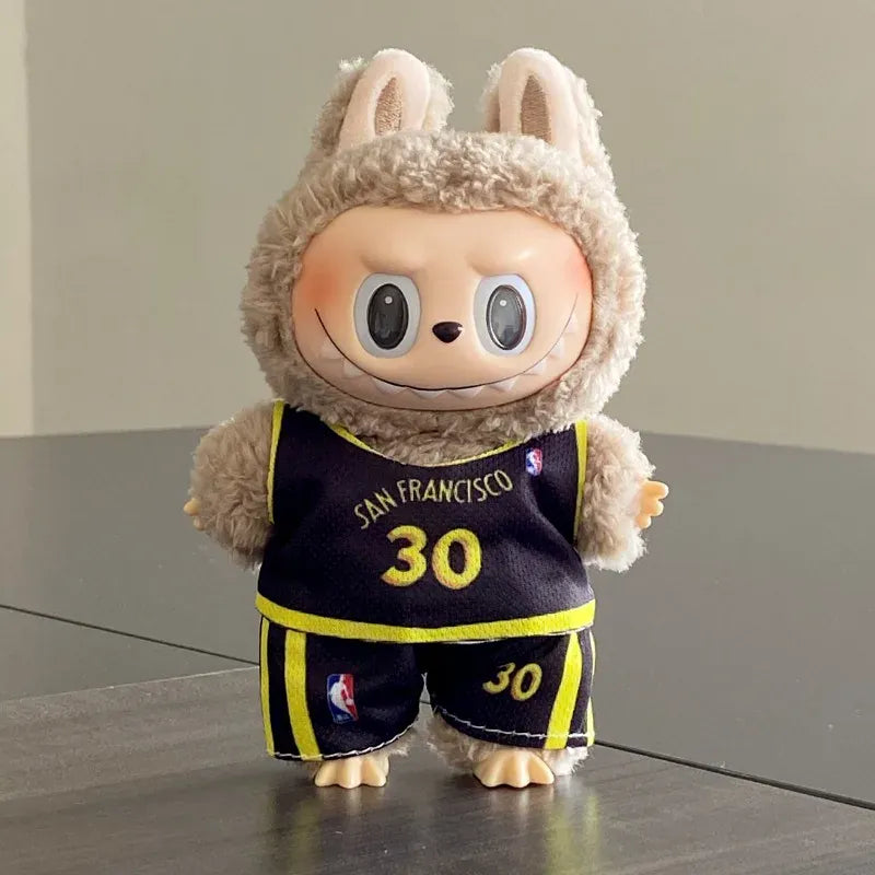 Labubu Basketball Jersey Set - 17cm Plush Vinyl Doll Sports Uniform, Outfit Changeable for Generation 1-3, Gift Ready Labubu Basketball Jersey Set - 17cm Plush Vinyl Doll Sports Uniform, Outfit Changeable for Generation 1-3, Gift Ready