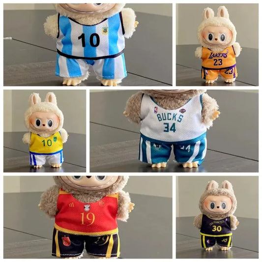 Labubu Basketball Jersey Set - 17cm Plush Vinyl Doll Sports Uniform, Outfit Changeable for Generation 1-3, Gift Ready Labubu Basketball Jersey Set - 17cm Plush Vinyl Doll Sports Uniform, Outfit Changeable for Generation 1-3, Gift Ready